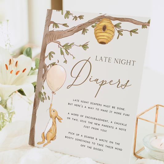 winnie the pooh game
pooh shower games
classic pooh signs
gaming baby shower
winnie pooh party
editable shower game
pooh printable
vintage pooh
diaper game shower
diaper game sign
shower fun game
late night diapers
diaper party decor