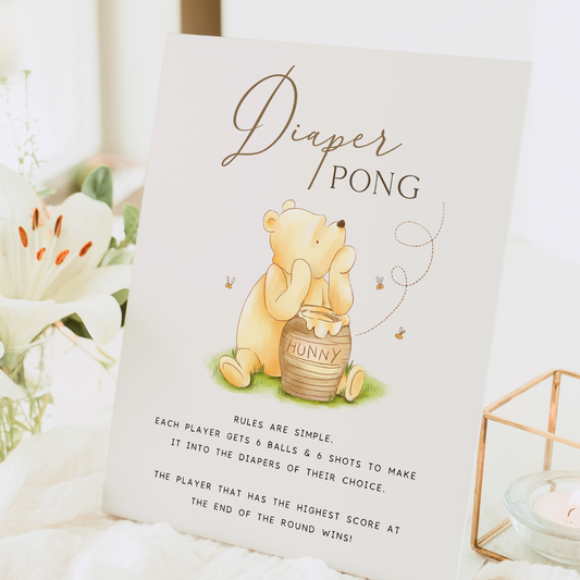 winnie the pooh game
pooh shower games
classic pooh signs
gaming baby shower
winnie pooh party
editable shower game
pooh printable
vintage pooh
baby diaper pong
diaper game shower
diaper game sign
baby pong game
shower fun game