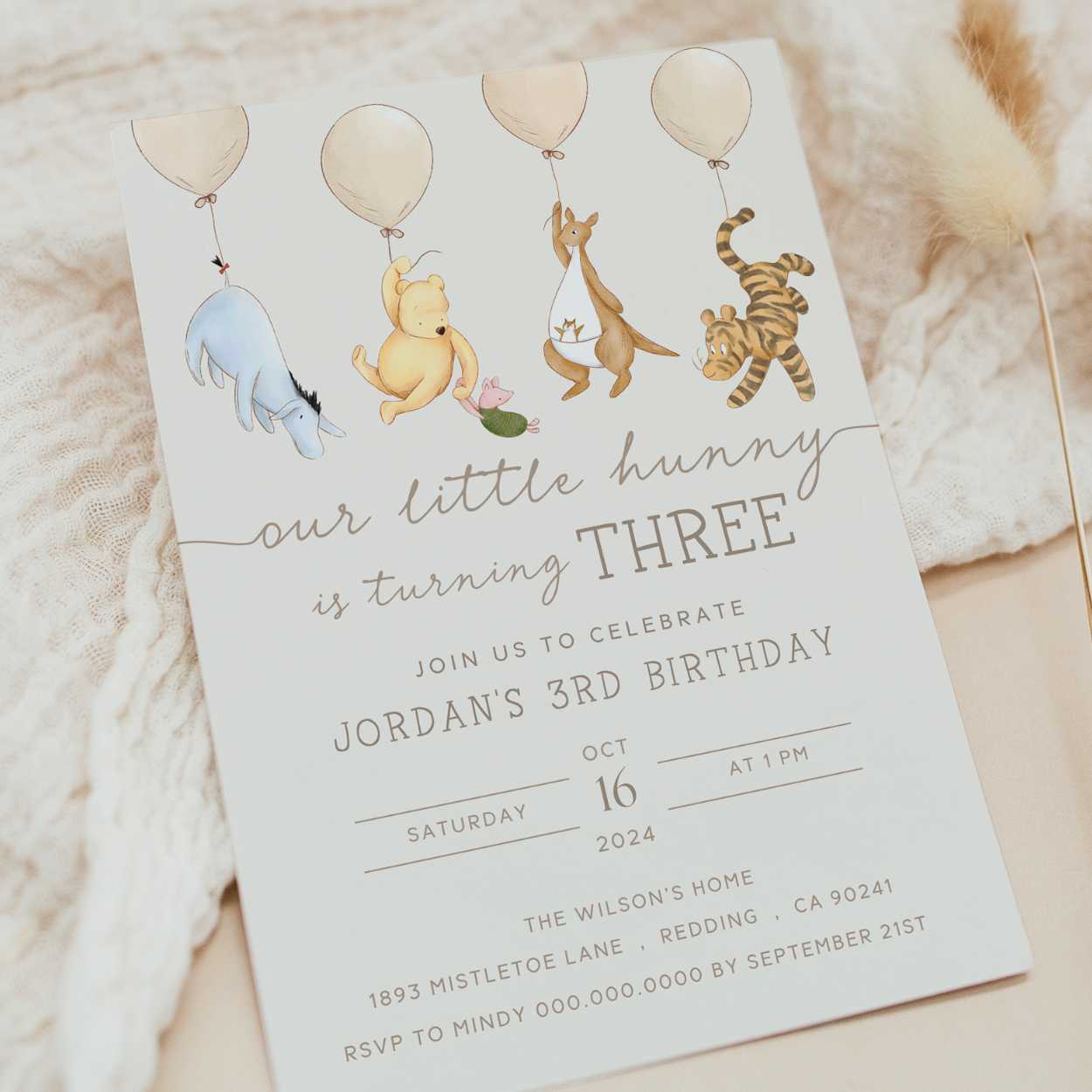 pooh birthday
winnie the pooh baby
pooh baby invite
classic winnie party
vintage pooh bear
invitation neutral
pooh and friend
1st 2nd 3rd birthday
girl's 3rd birthday
3rd boy birthday
third birthday
3-year old
3 year old toddler