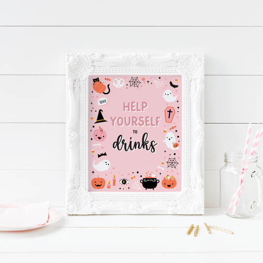 halloween drink sign bar