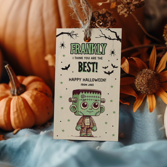 Retro Frankenstein Gift Tag
