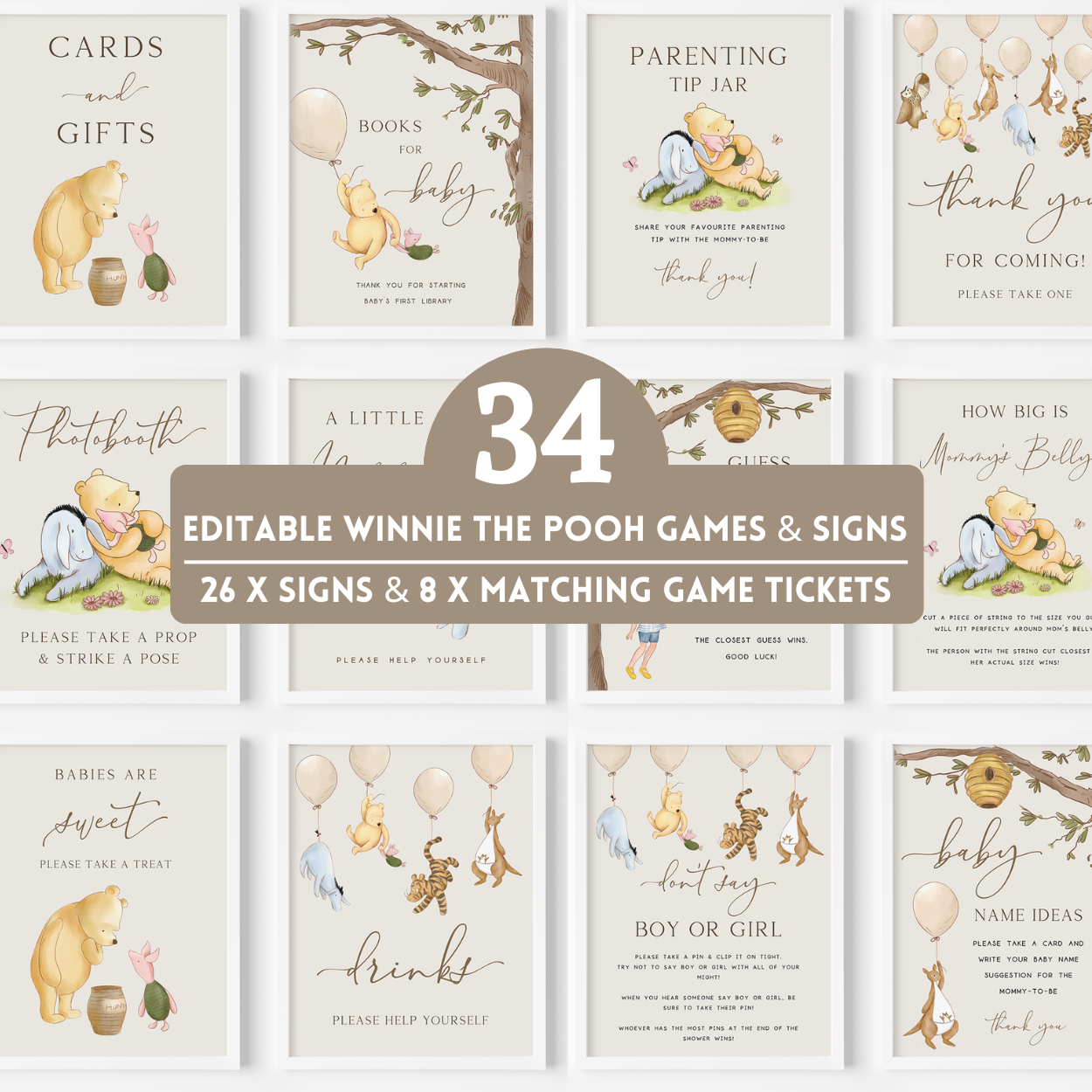 baby shower bundle
pooh bear winnie
winnie pooh classic
baby shower winnie
editable shower game
gaming baby shower
printable games baby
baby shower signs
baby shower decorate
decor table sign
boy girl shower set
shower neutral decor
pooh party birthday