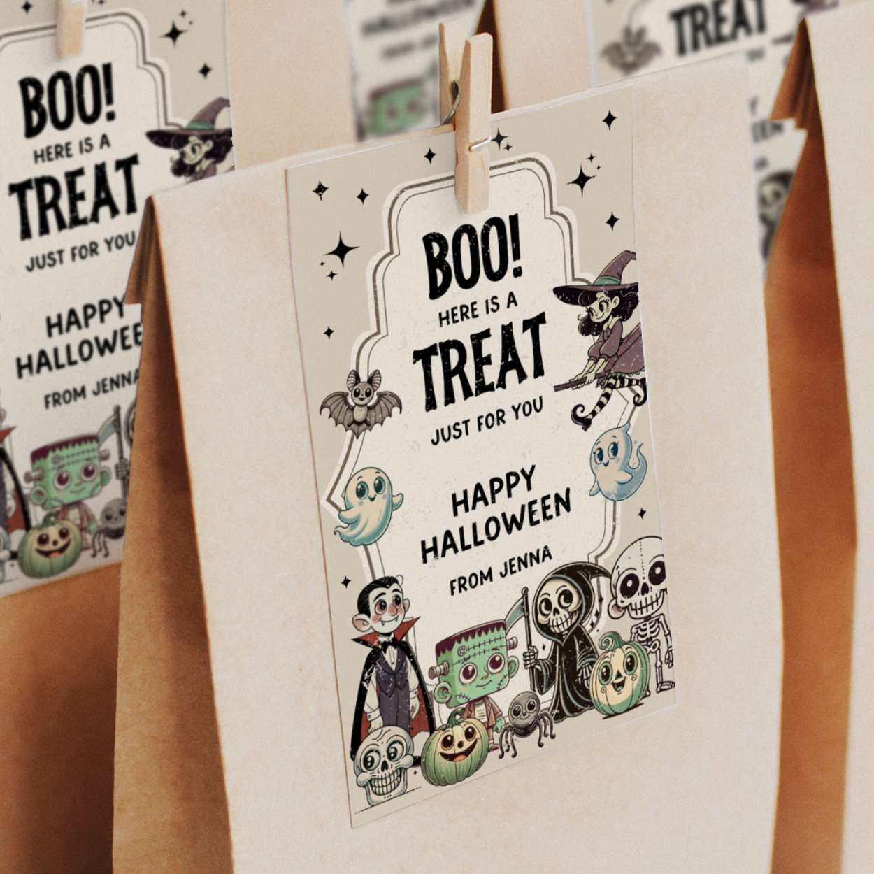 halloween treats tag