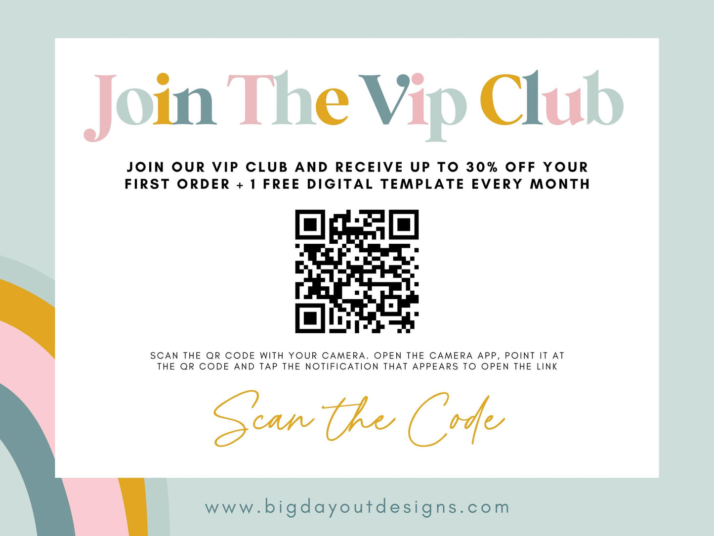 Join the vip club Scan code