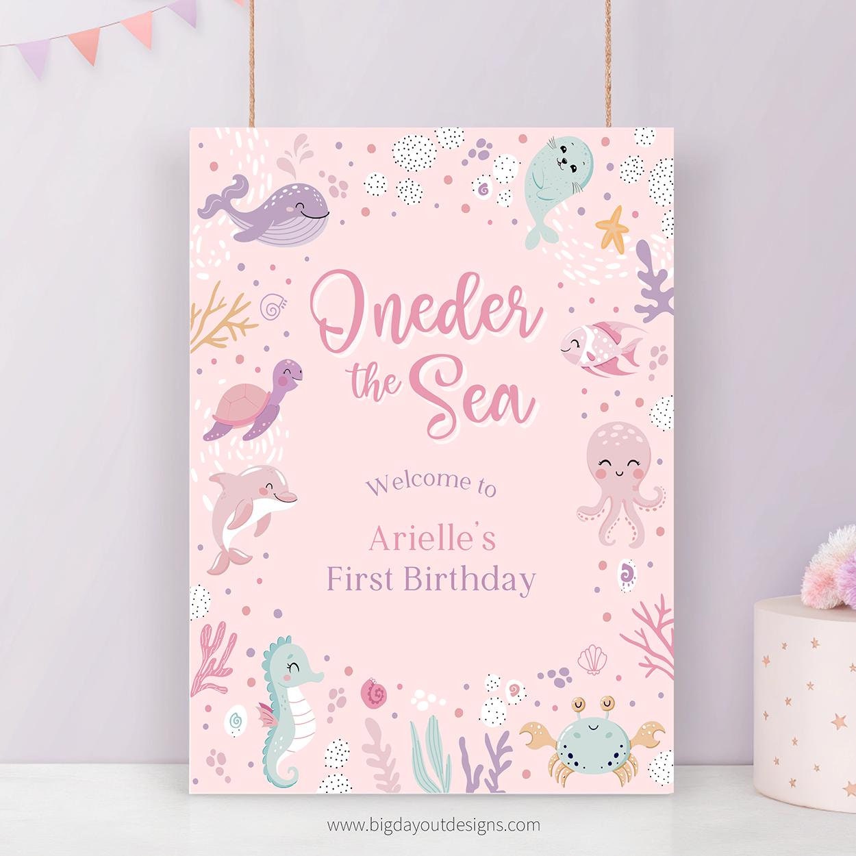 Oneder the Sea Party Welcome Sign