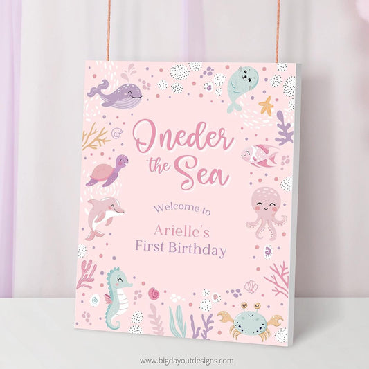 Oneder the Sea Party Welcome Sign