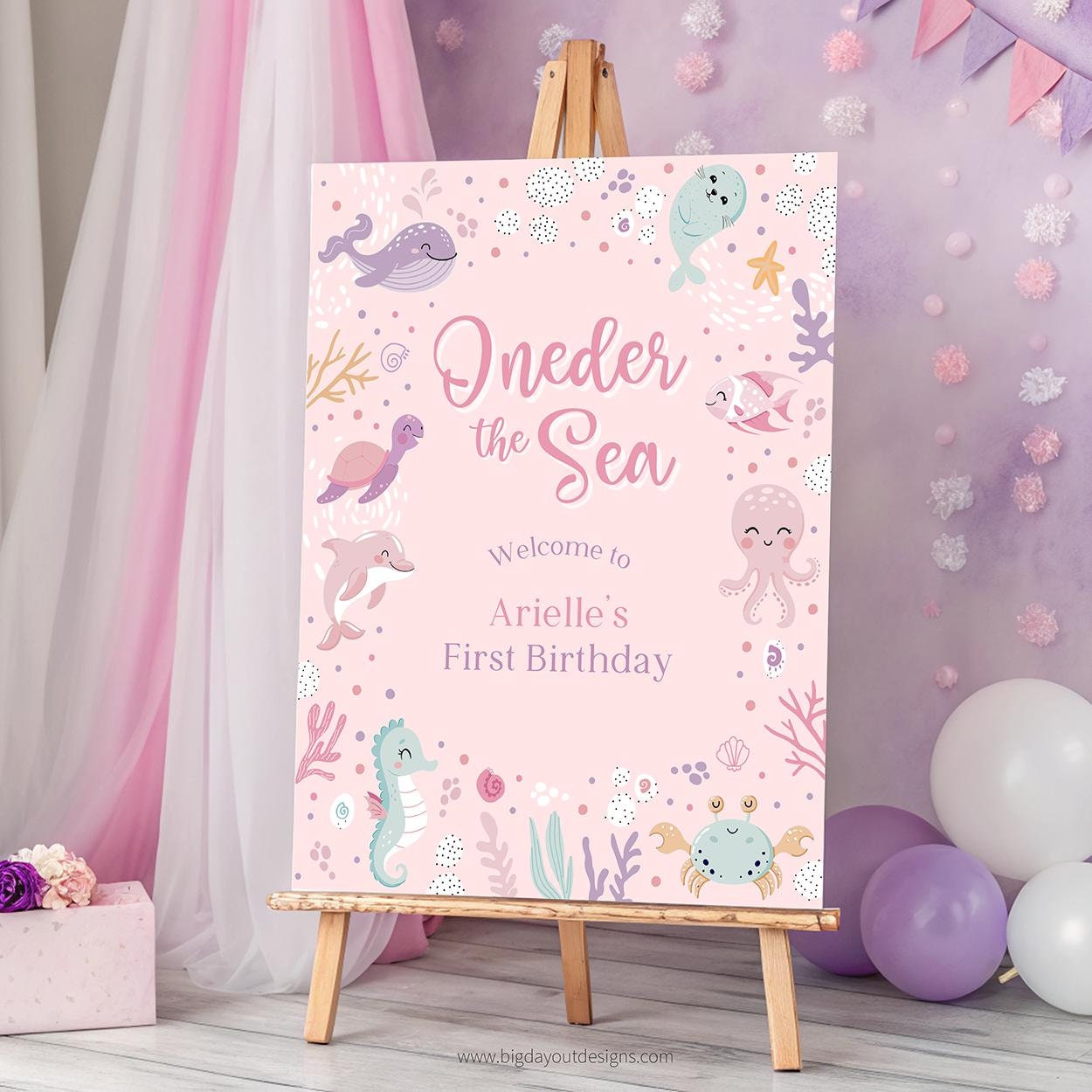 Oneder the Sea Party Welcome Sign