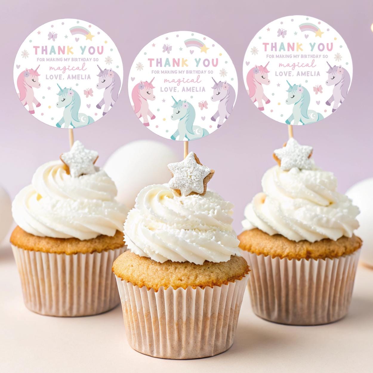 Personalized unicorn party favours for kids