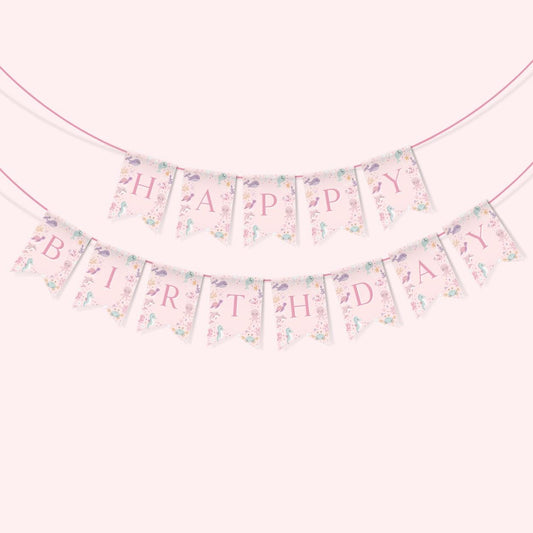 Ocean garland first birthday party decoration