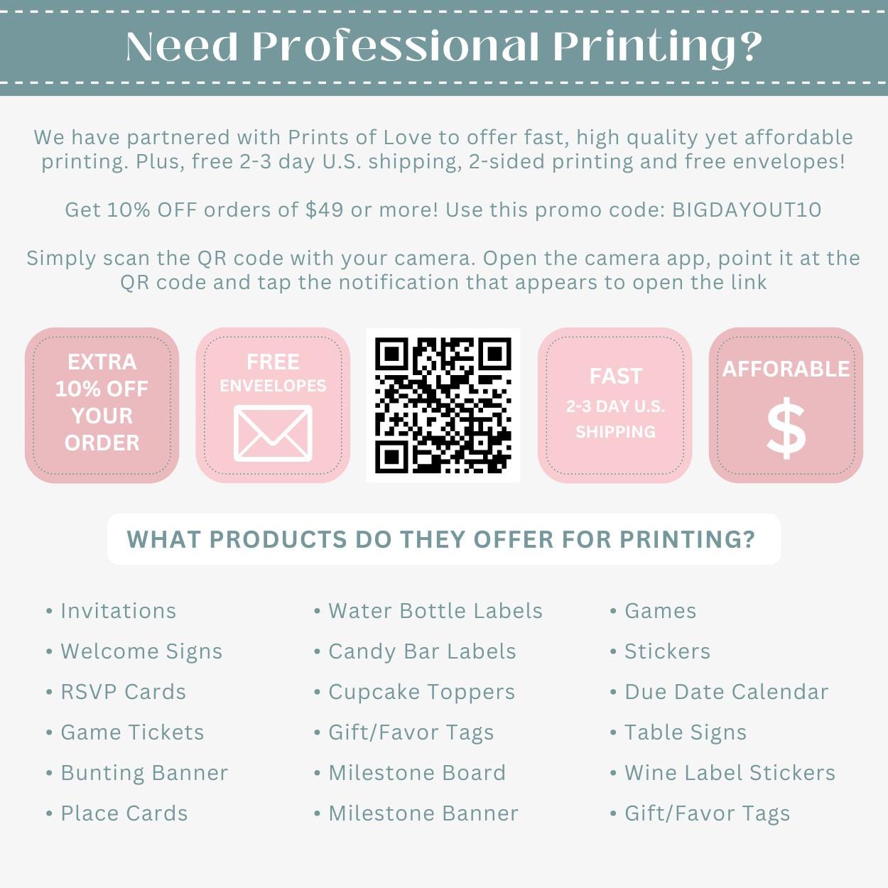 Instruction of need professional printing