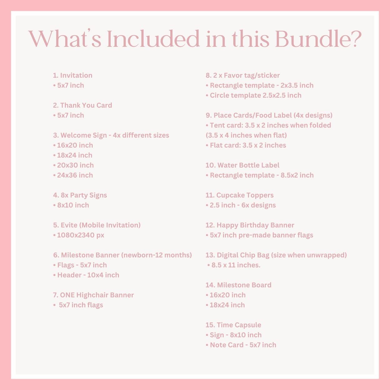 Whats included in this bundle