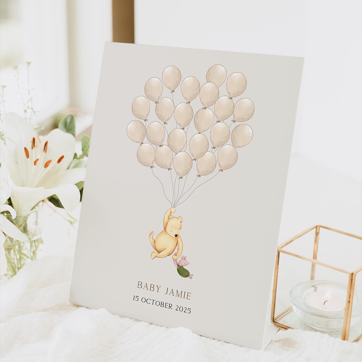 Winnie the Pooh Baby Shower Signature Guest Book