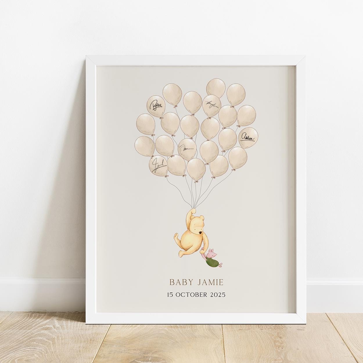 Winnie the Pooh Baby Shower Signature Guest Book