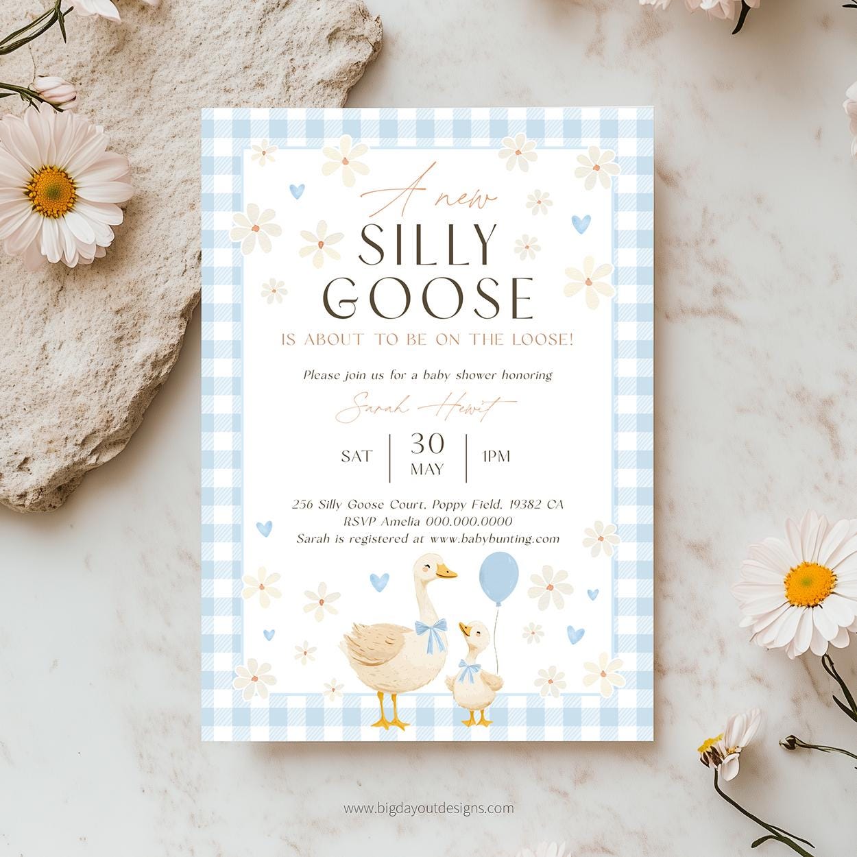 Spring easter baby shower printable invite