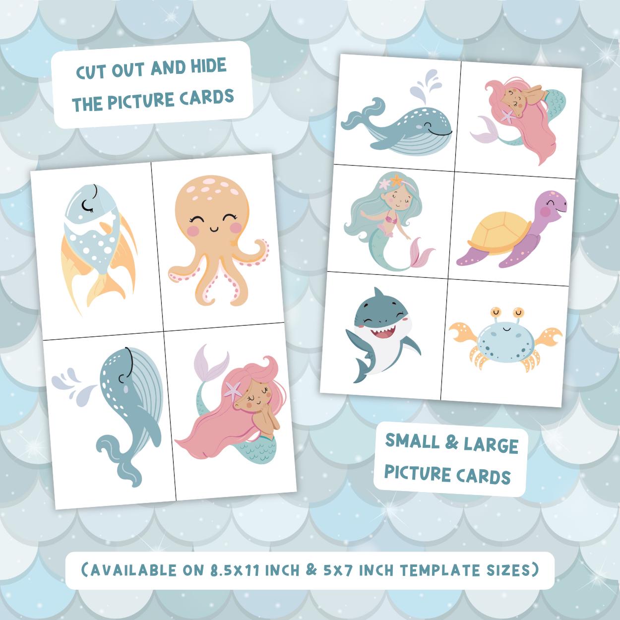 Editable ocean scavenger clues for indoor outdoor fun