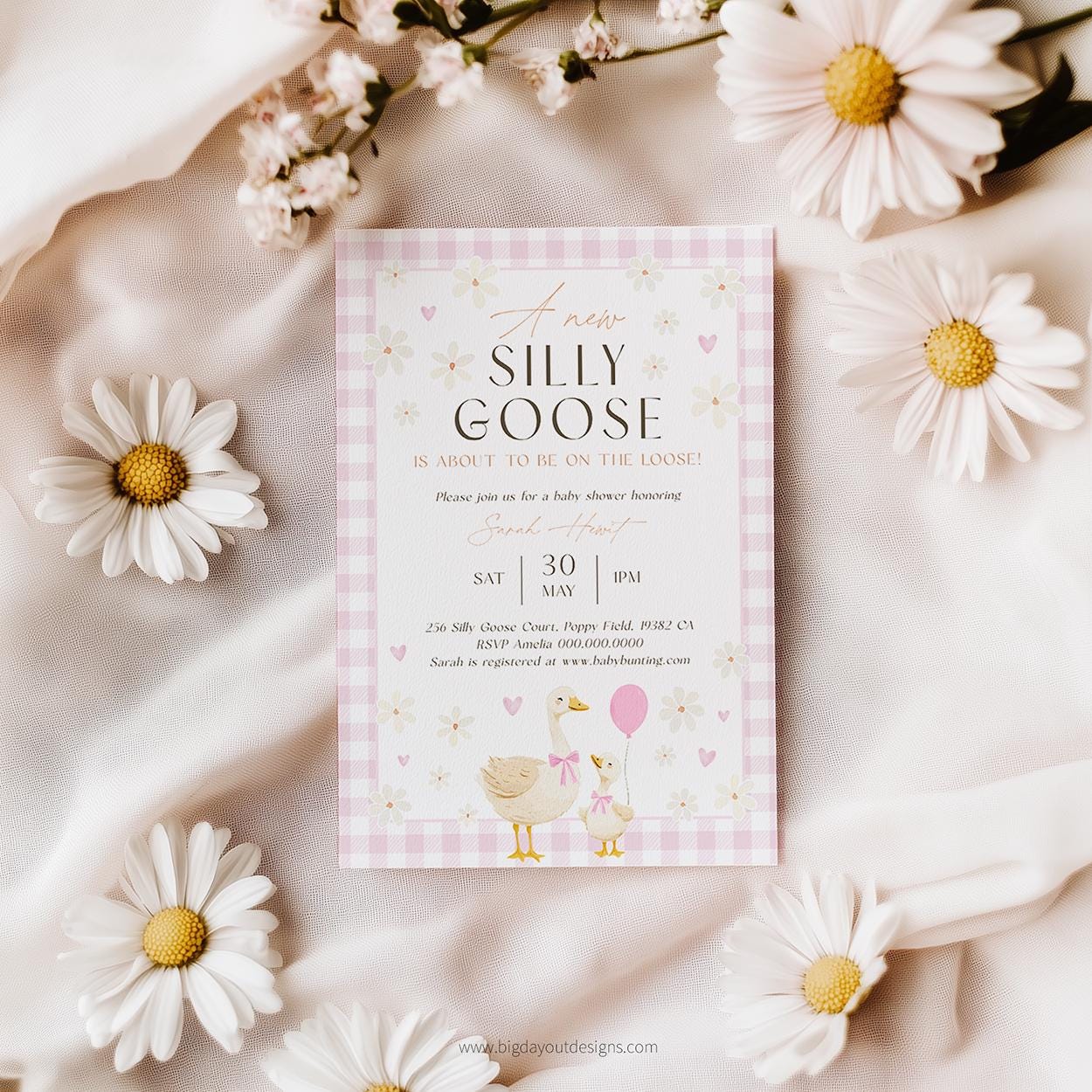 Goose Baby Shower Invite Bundle