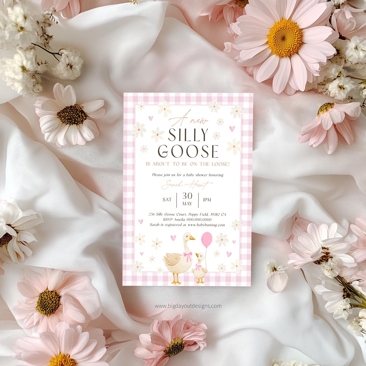 Goose Baby Shower Invite Bundle