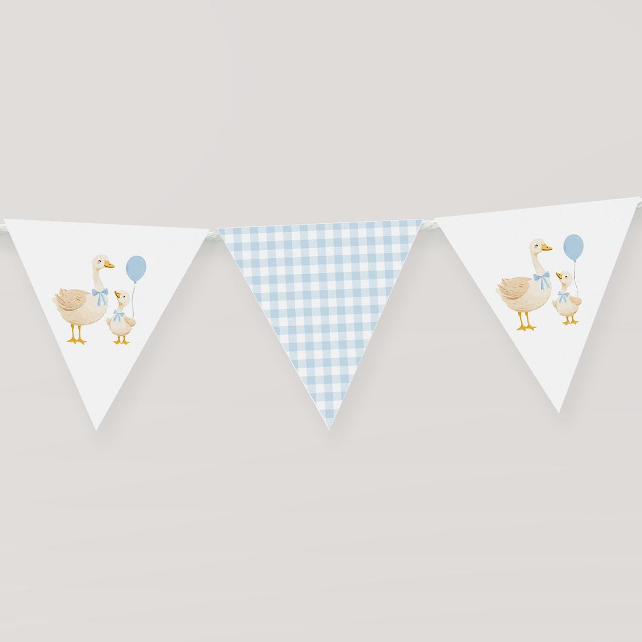 Editable goose baby party decoration template
