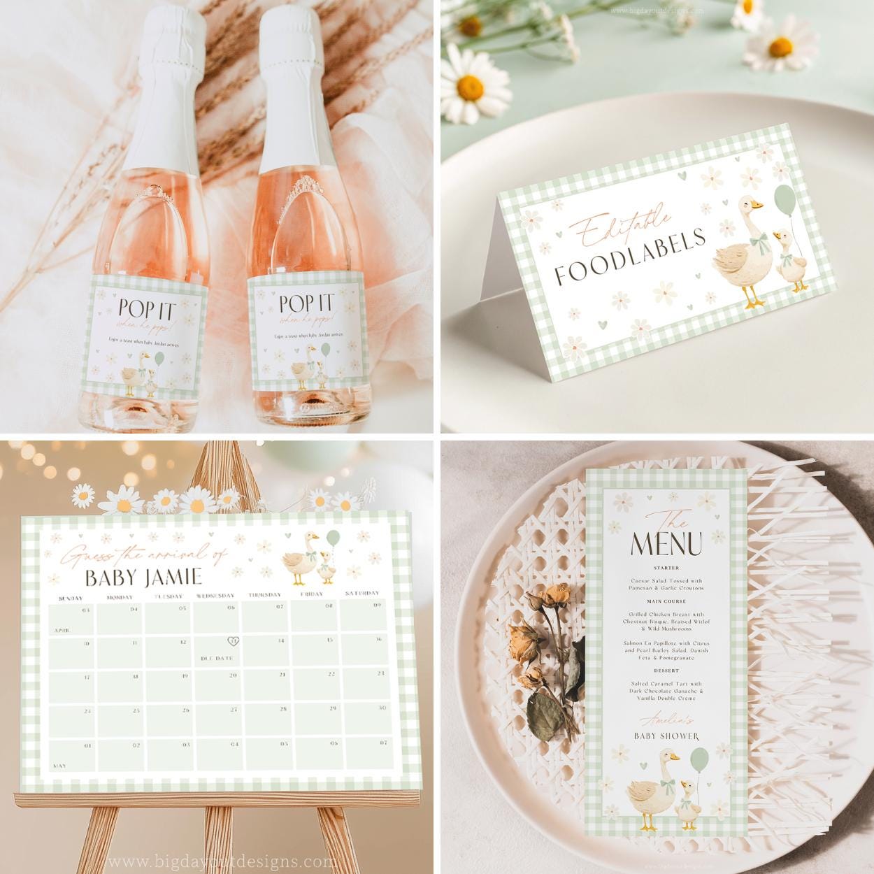 Printable baby shower bundle for spring celebration