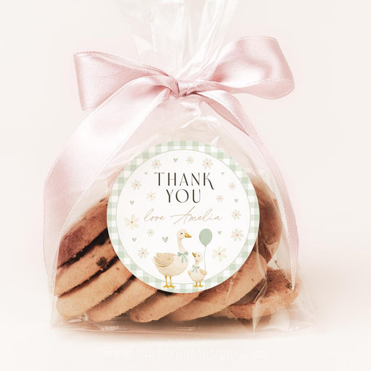 Cute goose thank you label printable decor