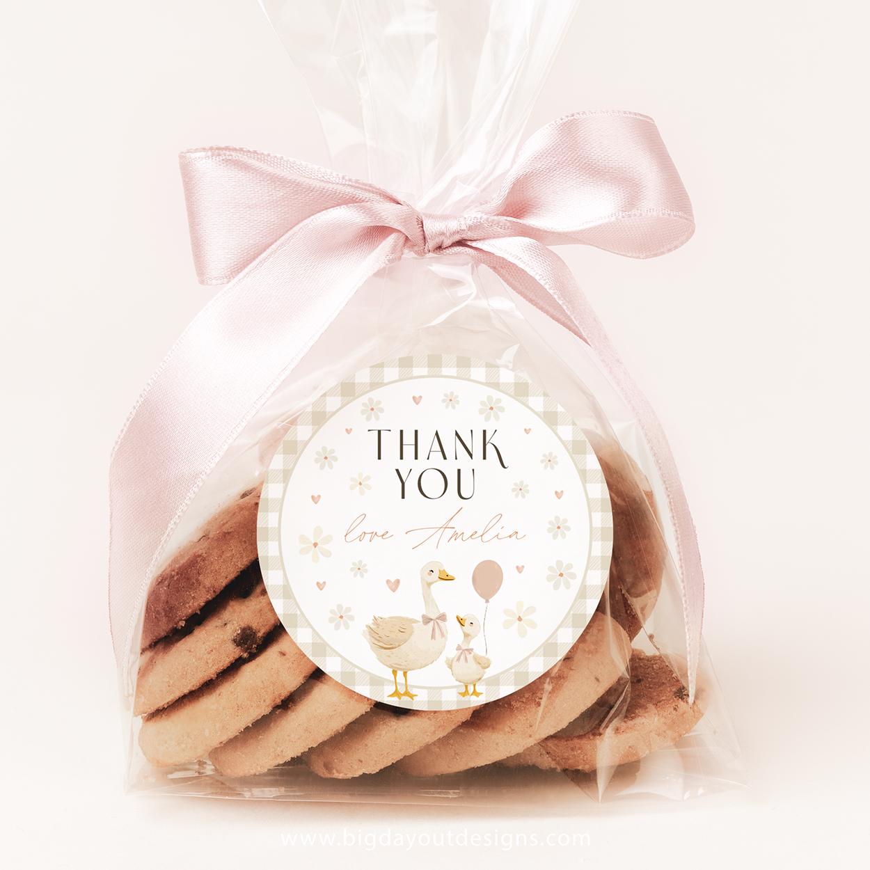 Cute goose thank you tag printable decor