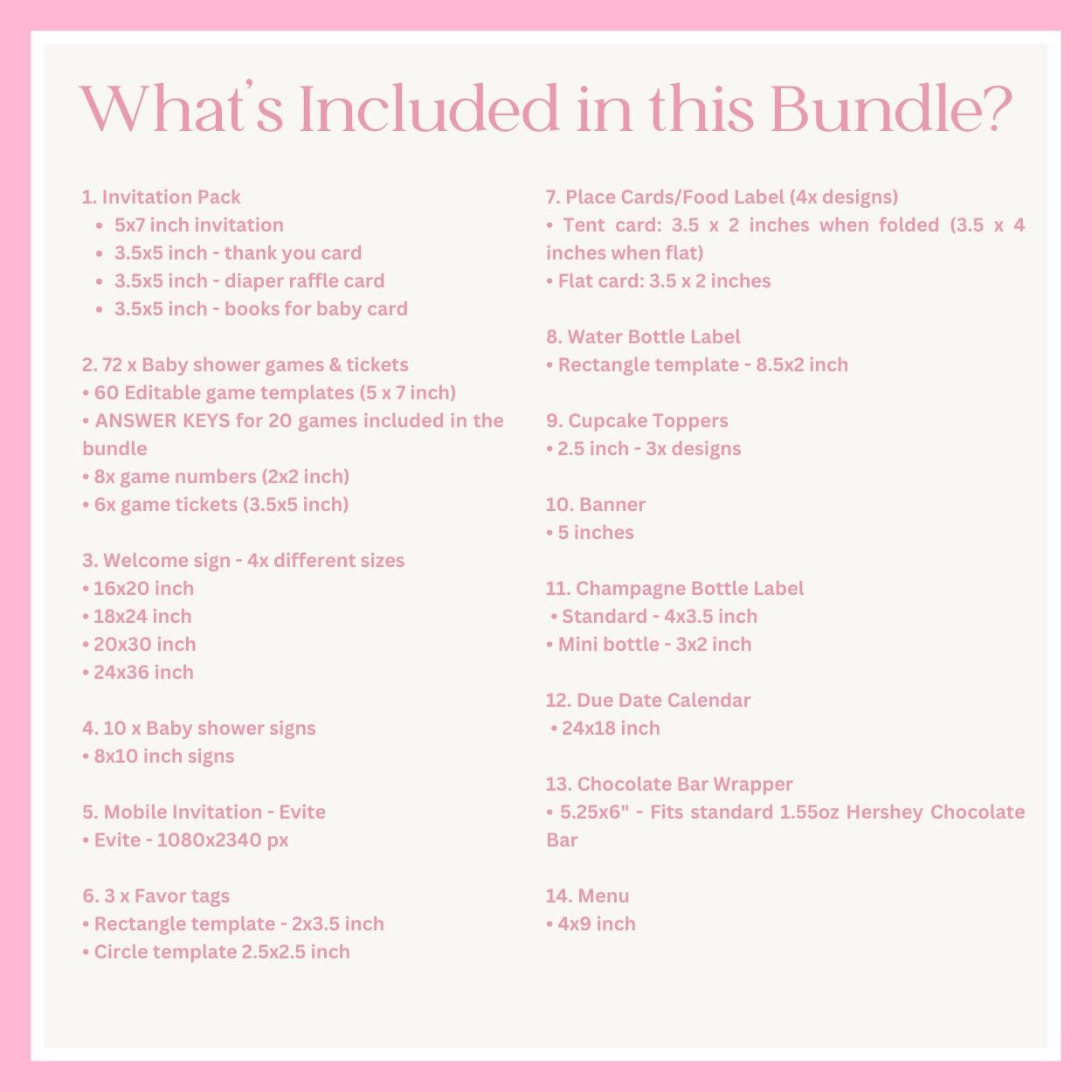 Whats included in this bundle in details