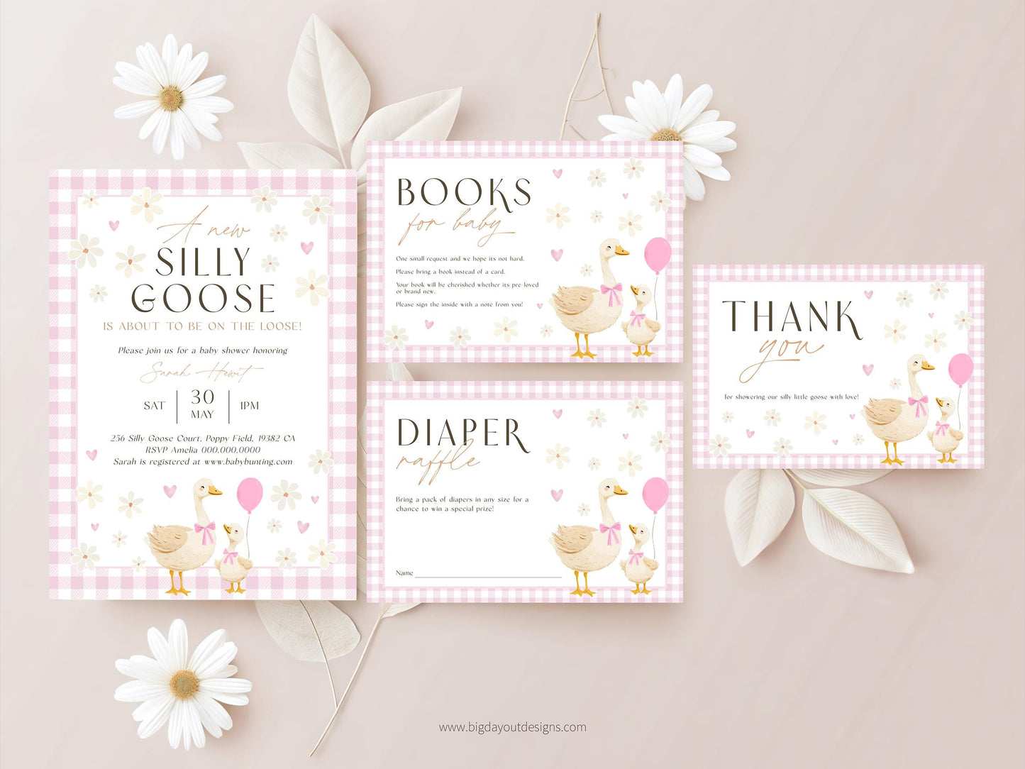 Goose Baby Shower Invite Bundle