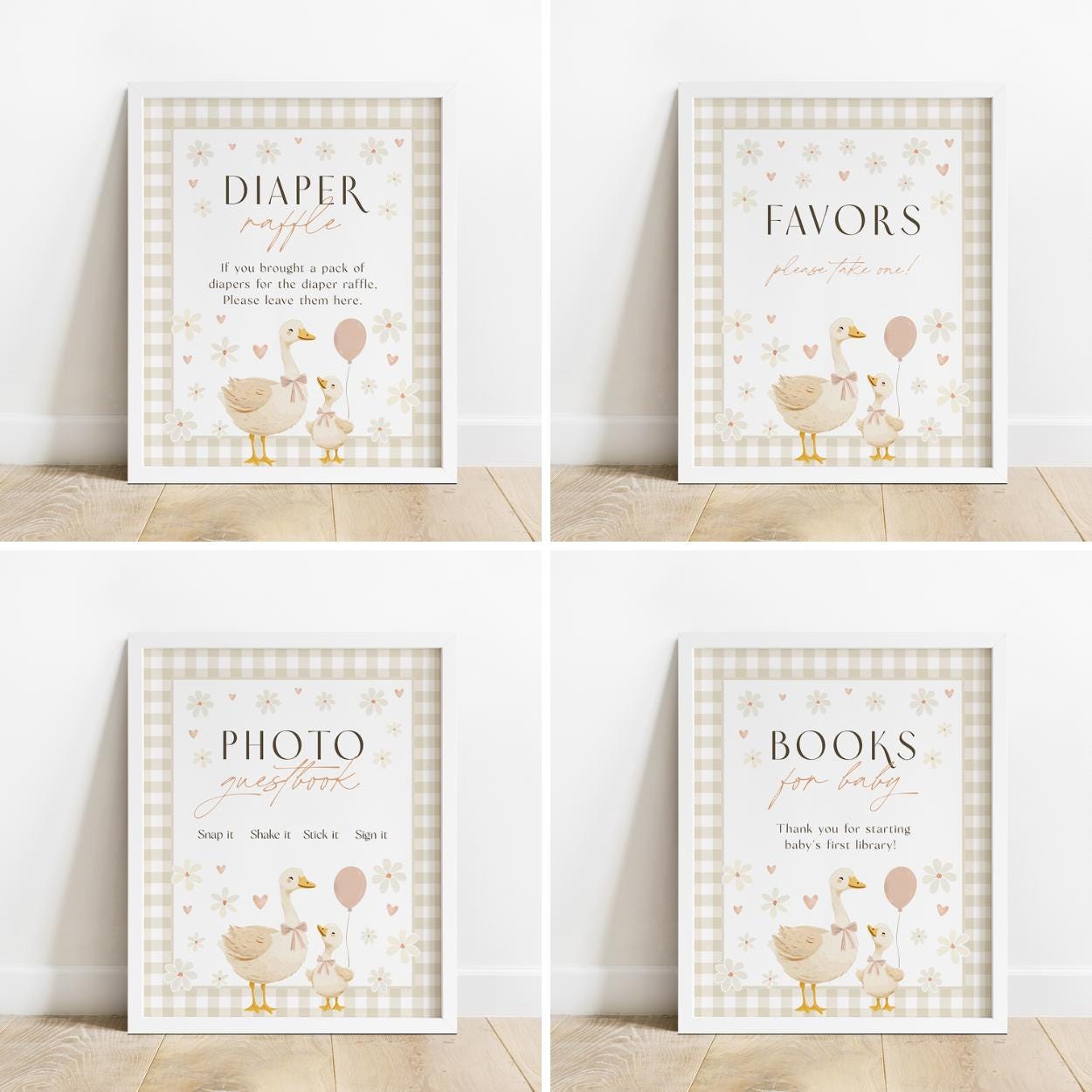Vintage little goose party printable sign