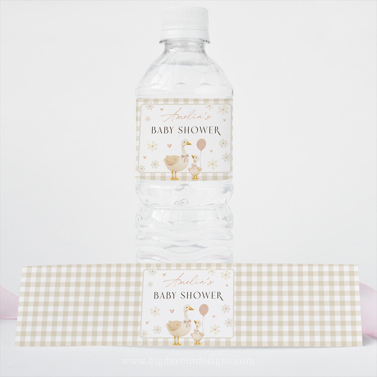 Mother Goose sprinkle decor water labels