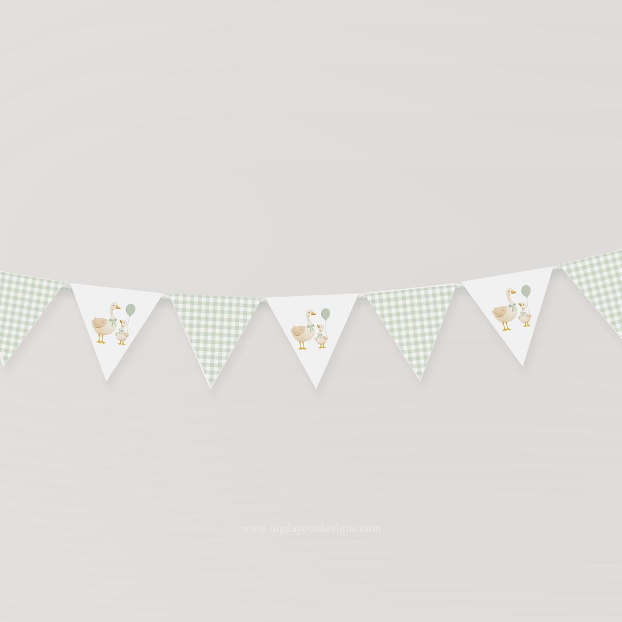 One silly goose birthday party banner decor