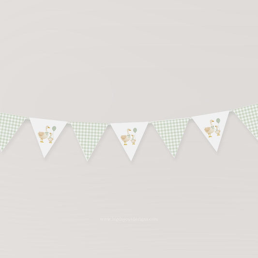 One silly goose birthday party banner decor