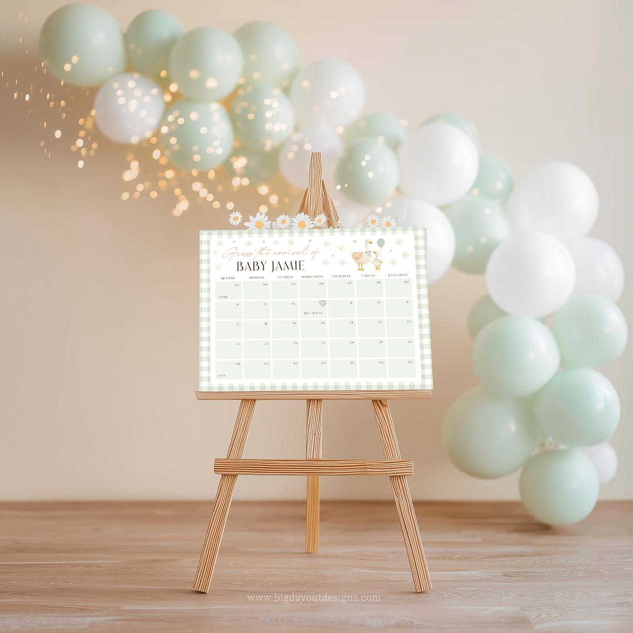Gender neutral baby shower prediction sign