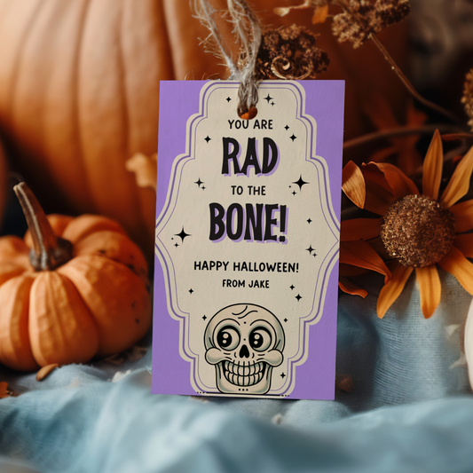 skeleton gift tag