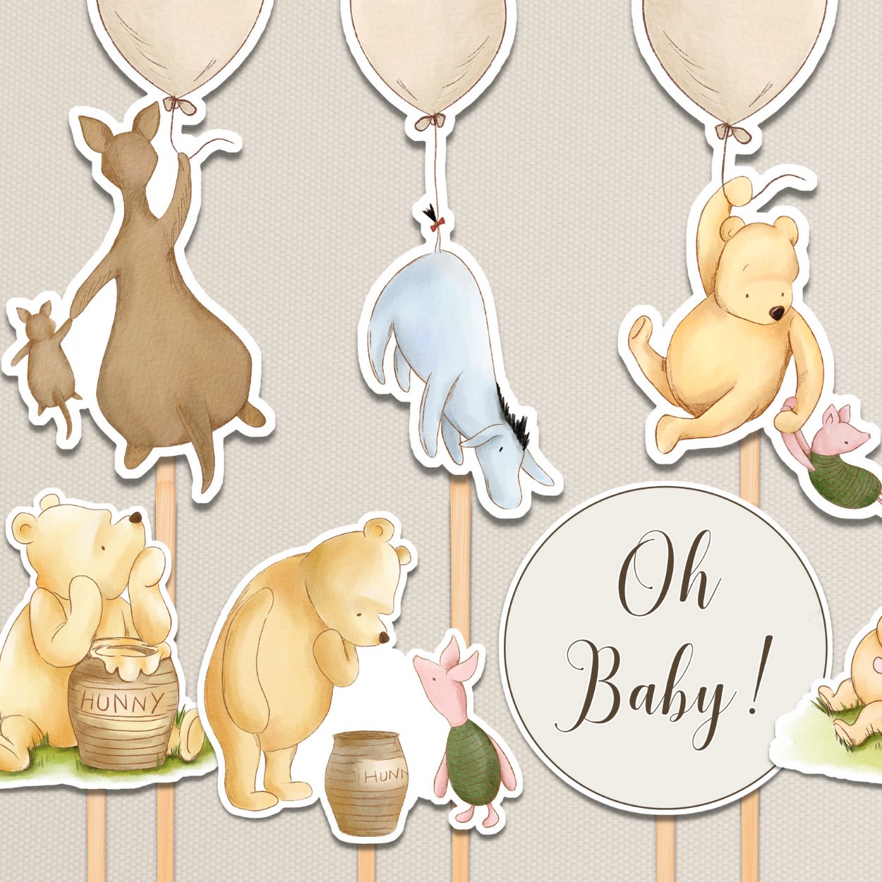winnie-the-pooh-centerpieces-custom-digital-template-big-day-out for Classic Winnie The Pooh Printables Free Winnie the Pooh Centerpieces - Custom Digital Template - Big Day Out for Classic Winnie The Pooh Printables Free