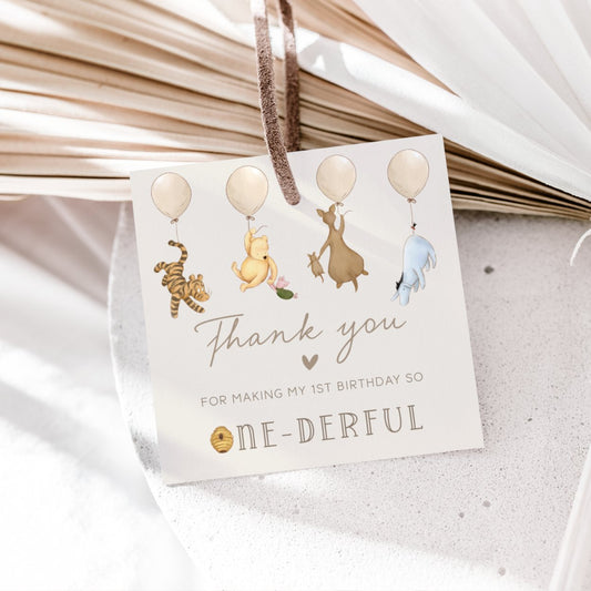 Winnie the Pooh Favor Tag - Big Day Out