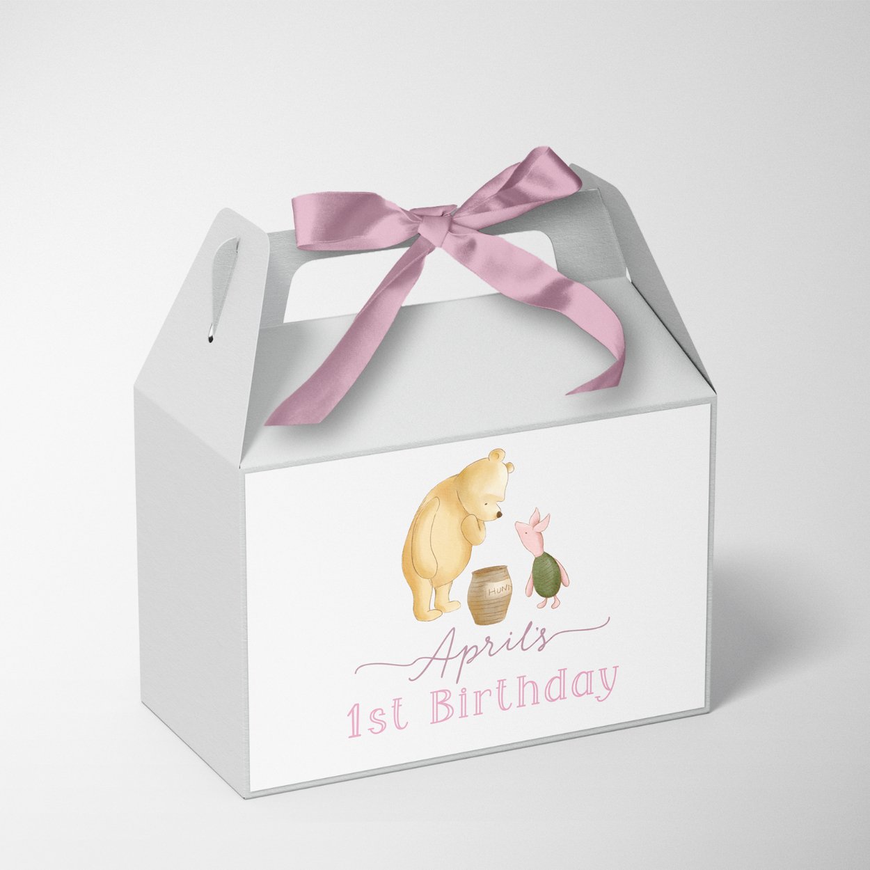 Winnie the Pooh Gable Box Label - Big Day Out