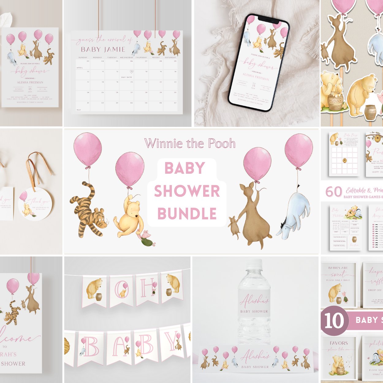 Winnie the Pooh Girl Baby Shower Bundle - Big Day Out