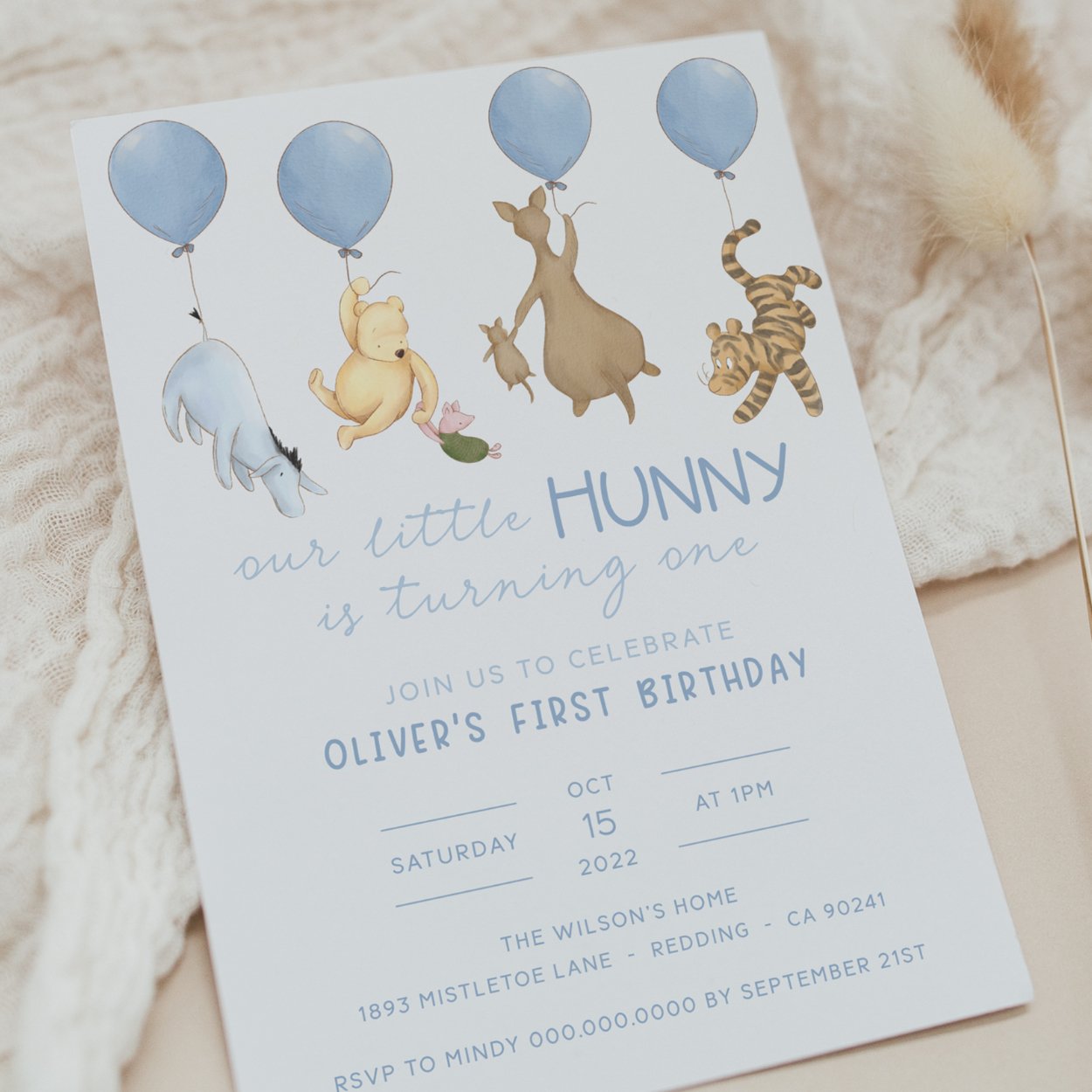Winnie the Pooh Invitation - Big Day Out