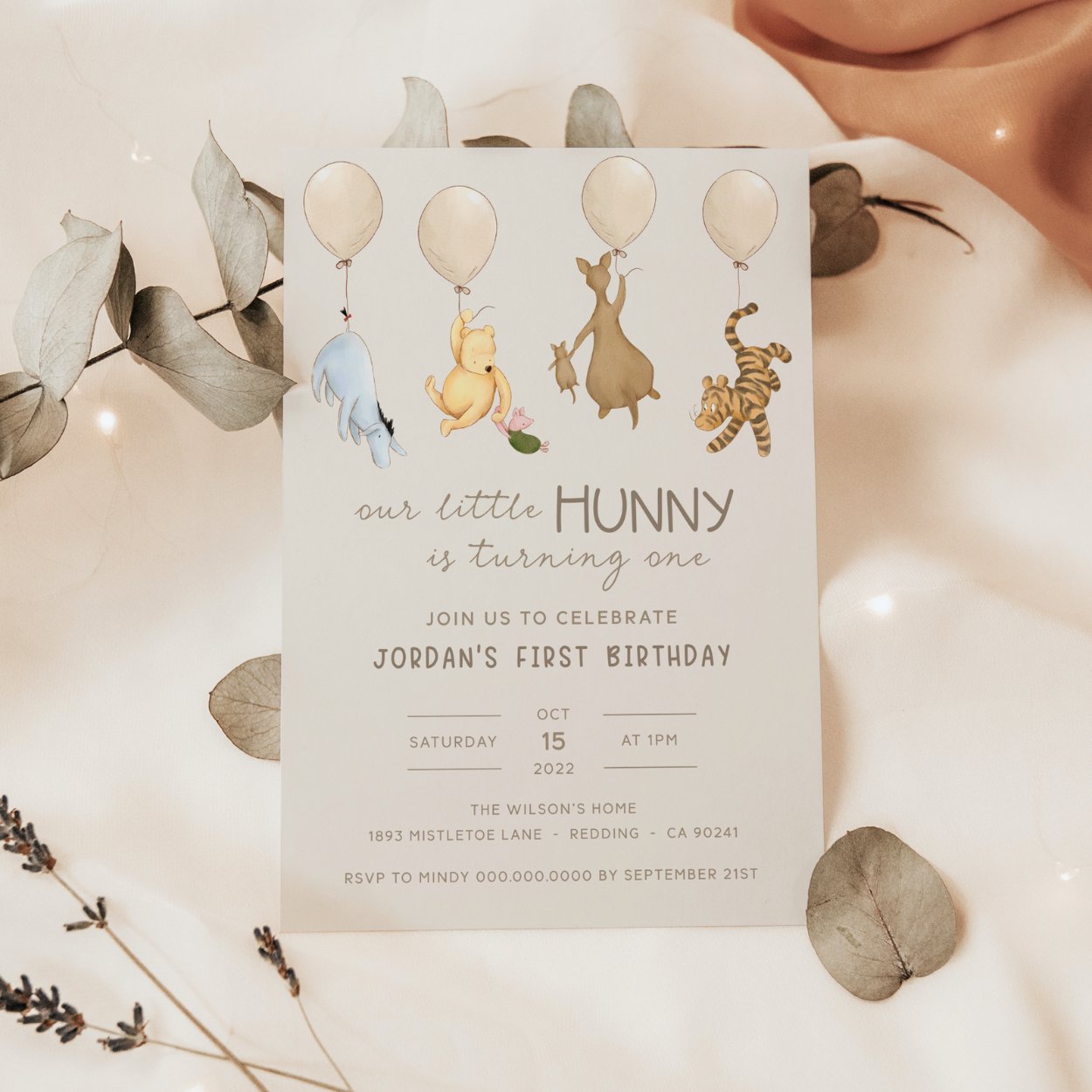 Winnie the Pooh Invitation - Big Day Out