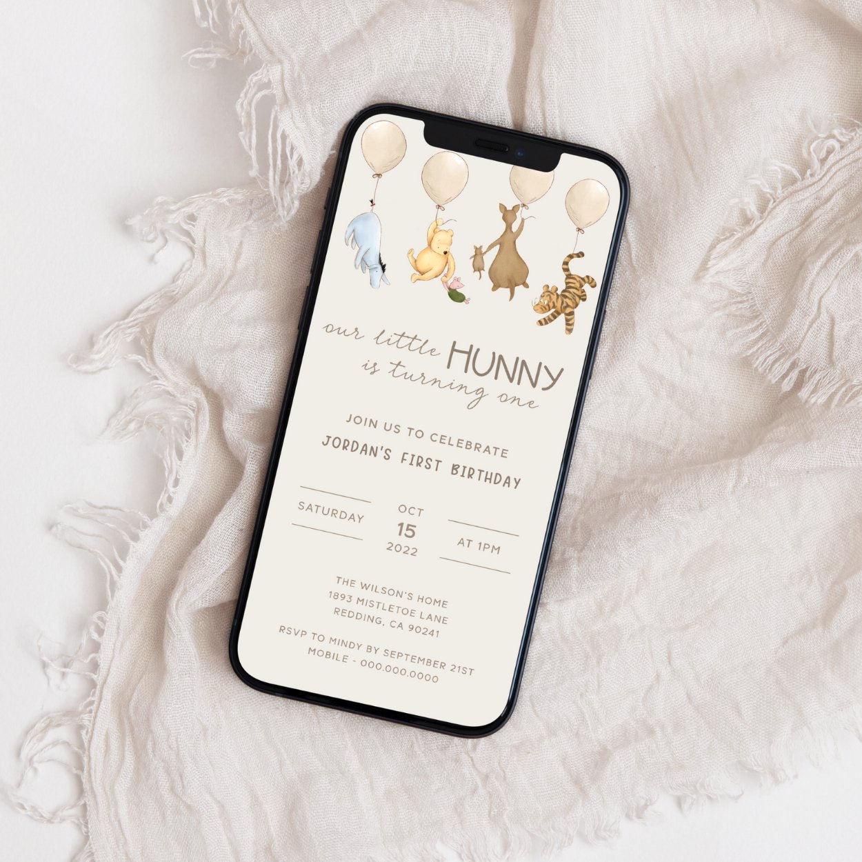 Winnie the Pooh Invitation - Big Day Out