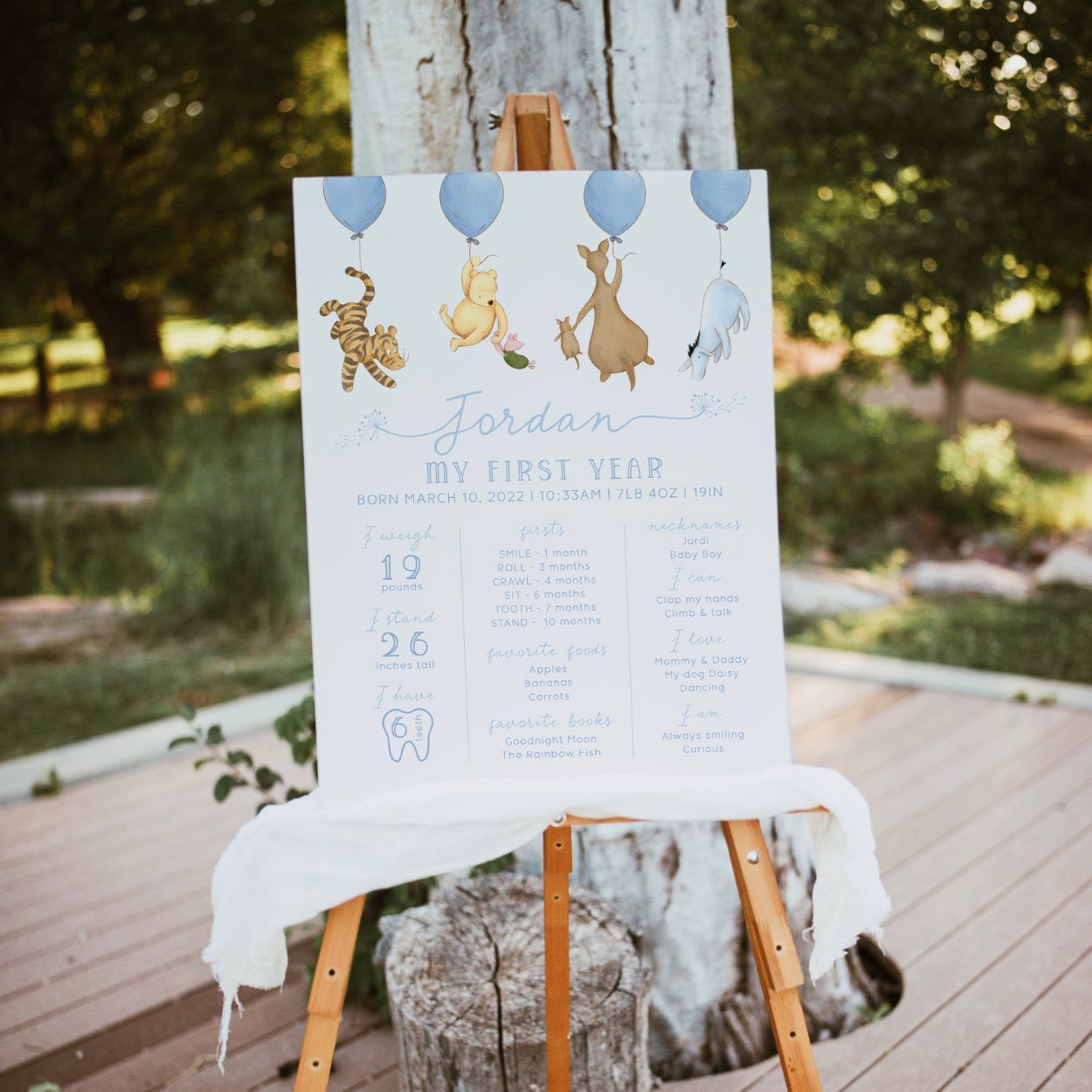 Winnie the Pooh Milestone Board - Big Day Out