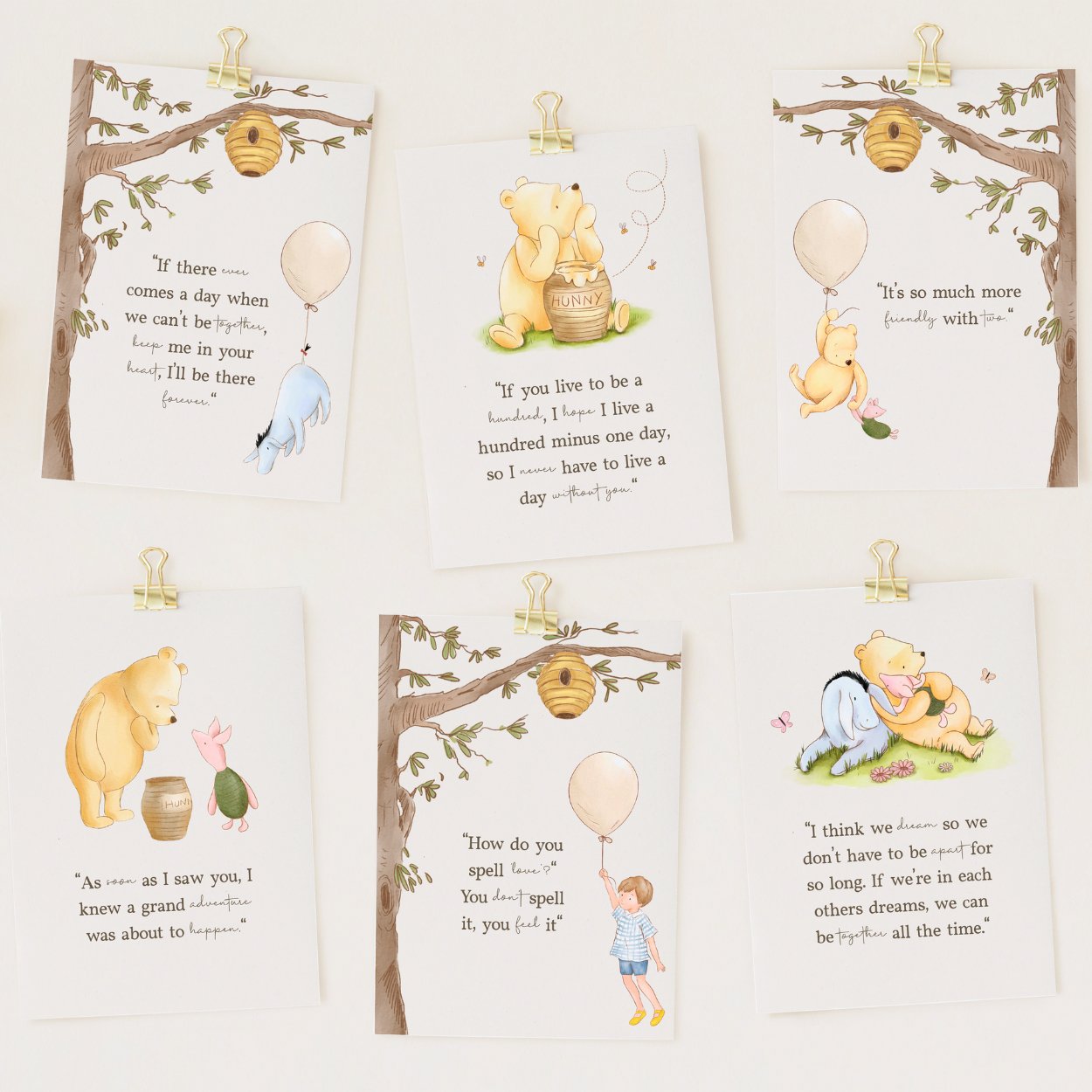 Winnie the Pooh Quote Cards - Big Day Out