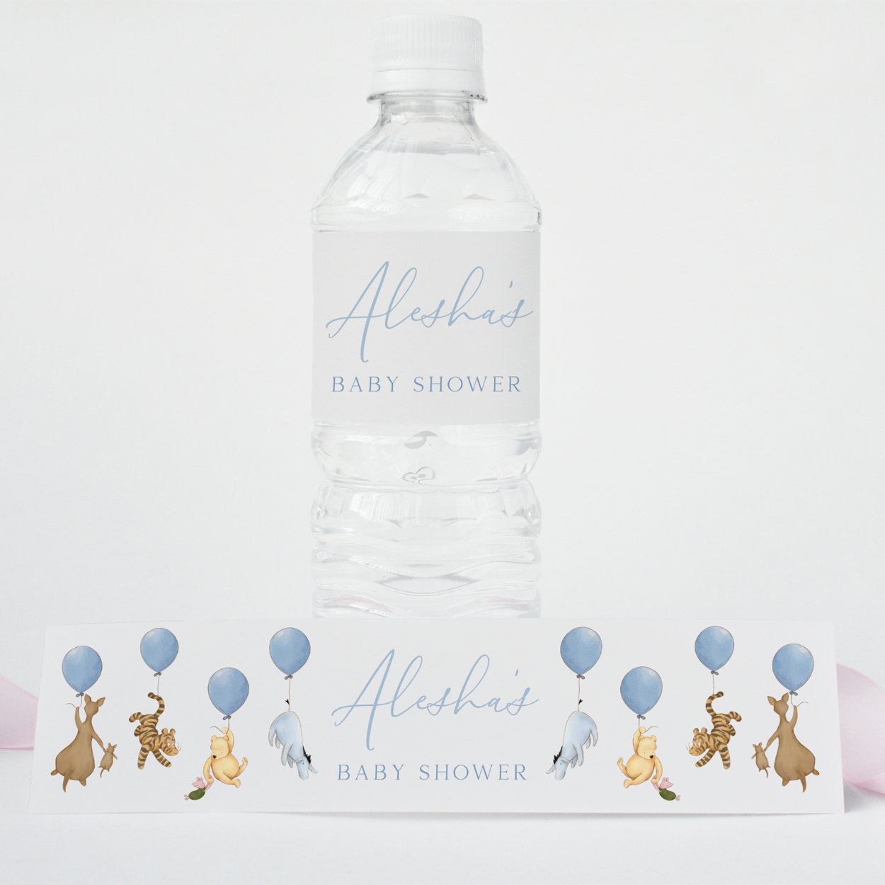 Winnie the Pooh Water Bottle Label - Big Day Out