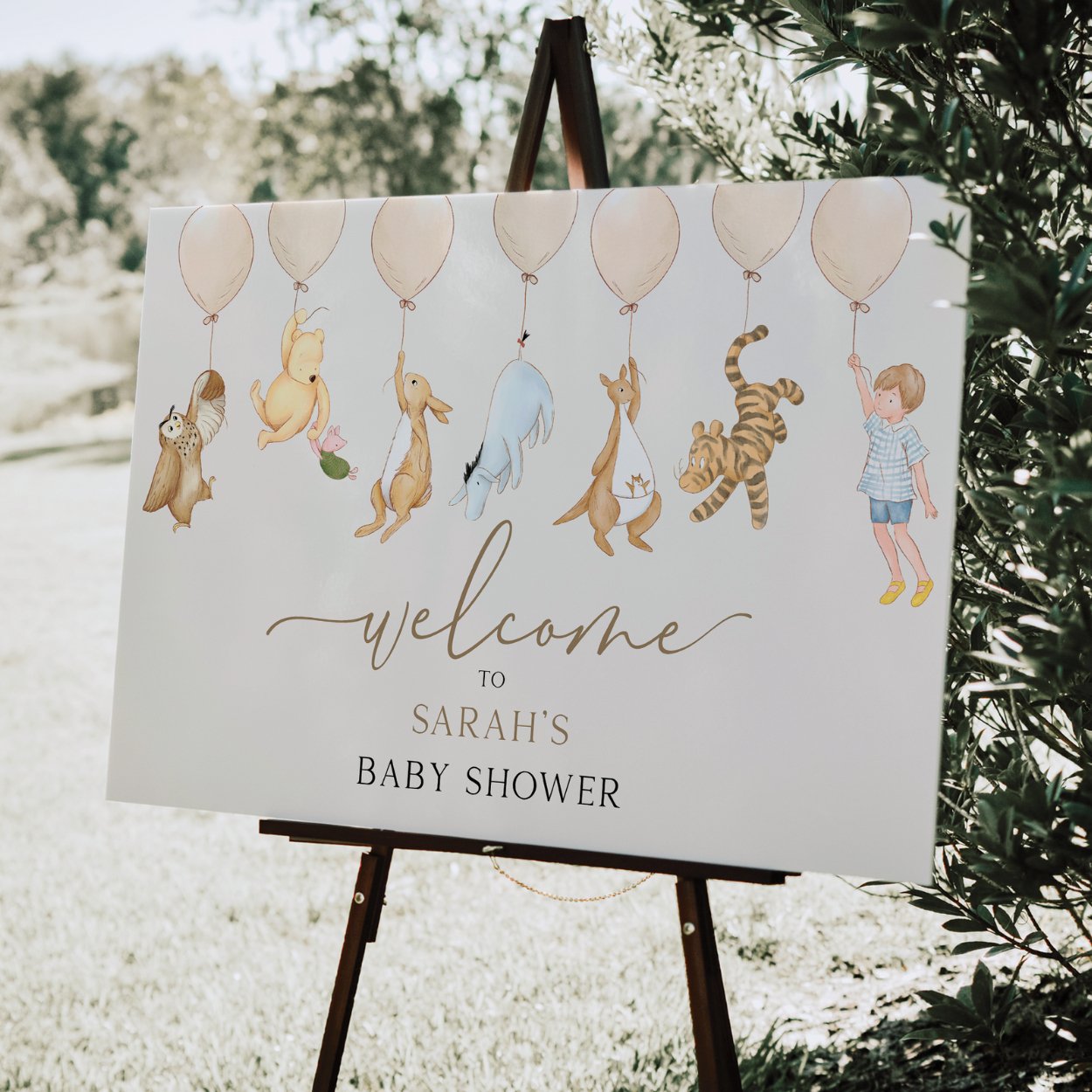 Winnie the Pooh Welcome Sign - Big Day Out