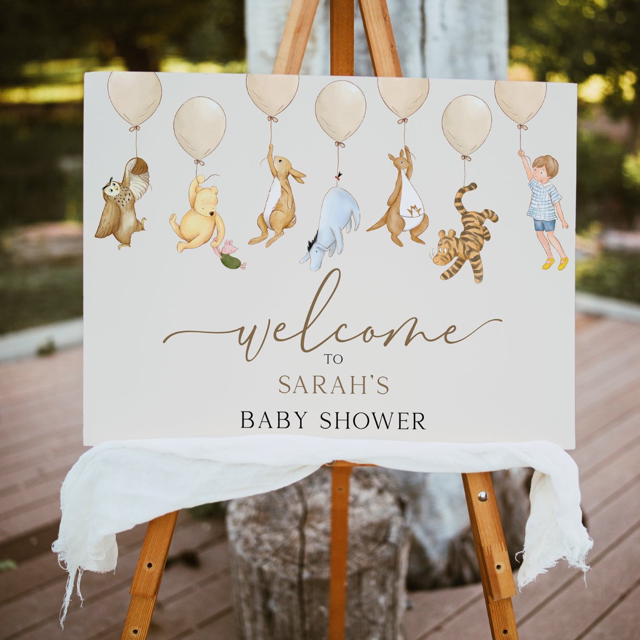 Winnie the Pooh Welcome Sign - Big Day Out