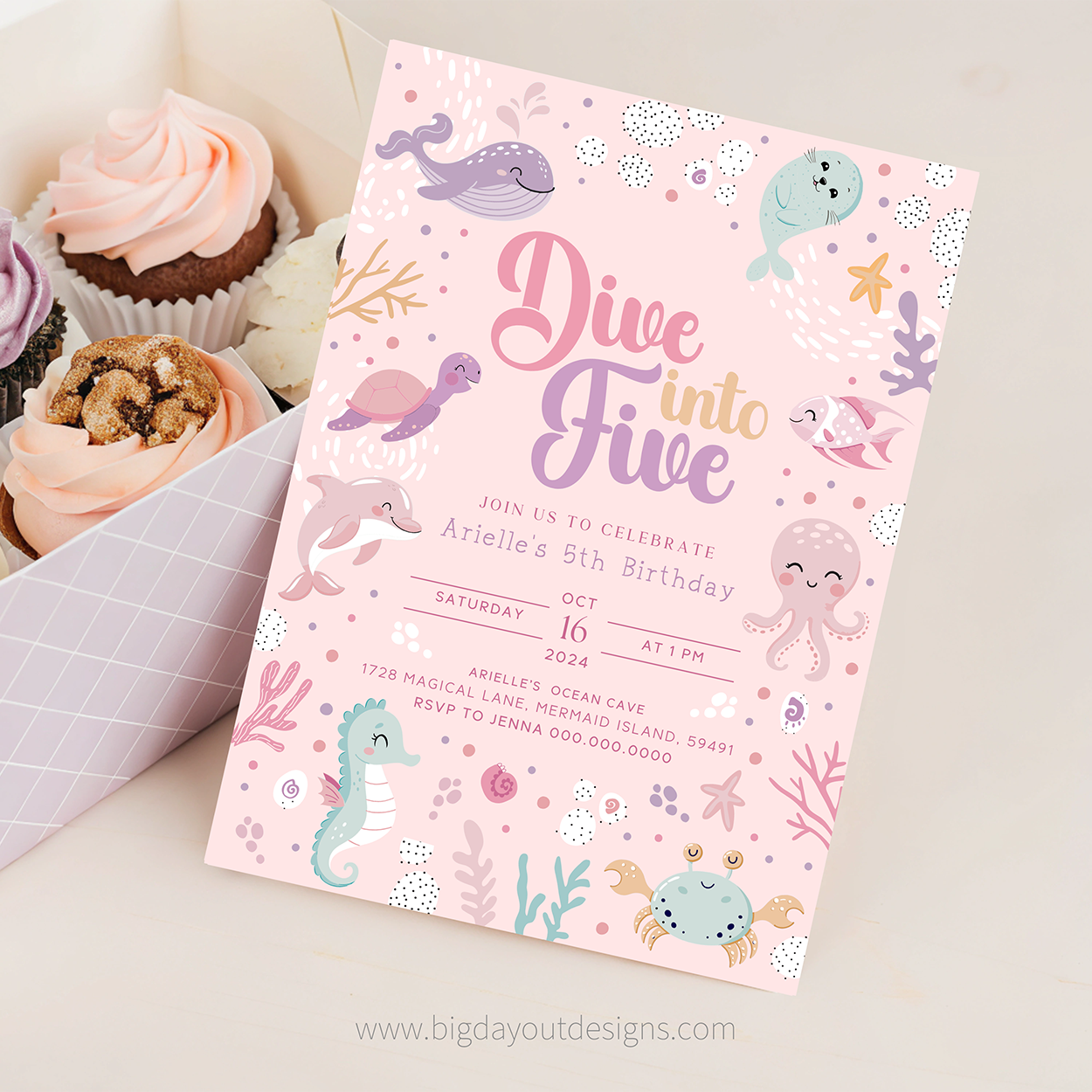 Under the Sea Birthday Invitations