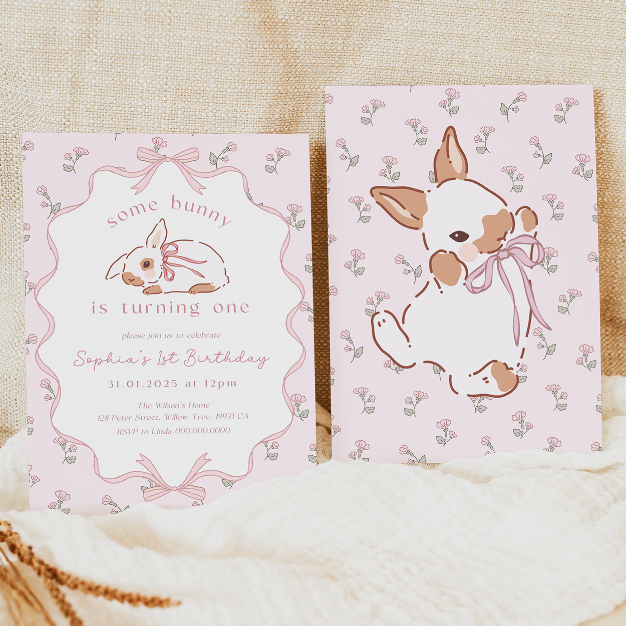 Bunny Birthday Invitations