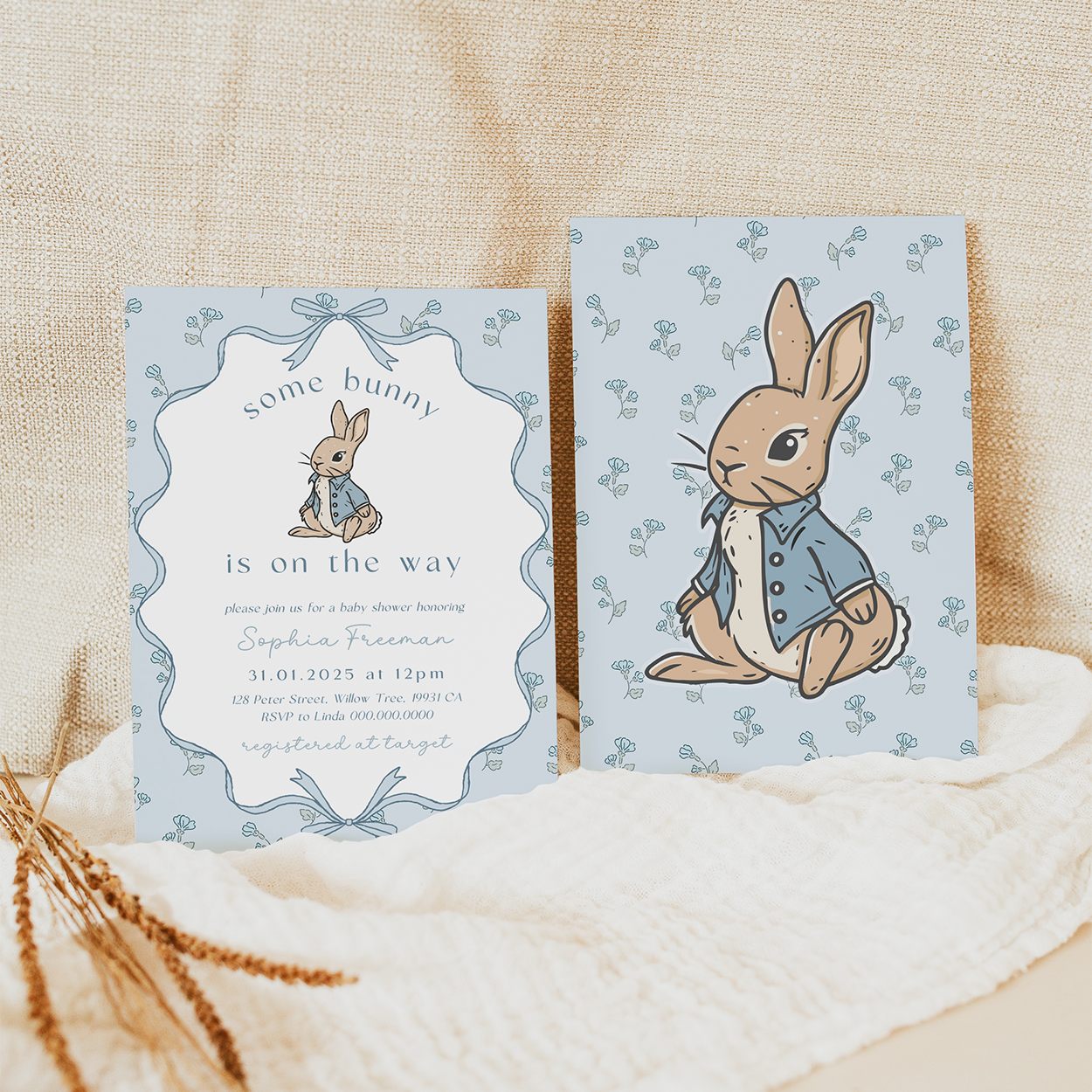 Peter Rabbit Baby Shower Invitations