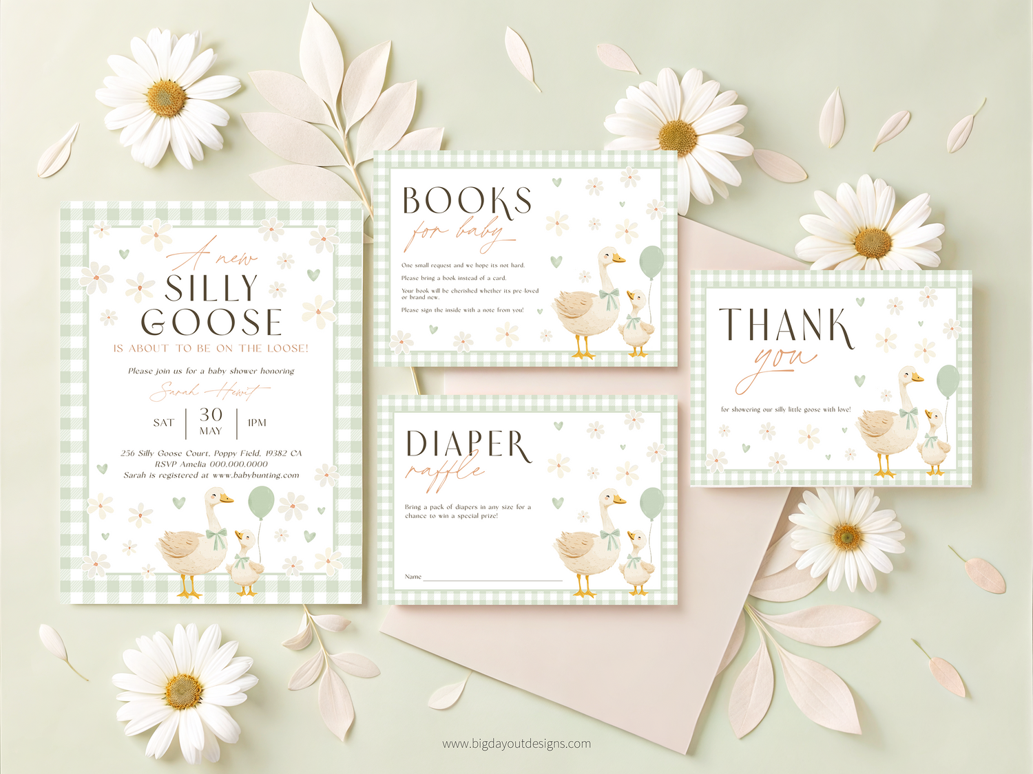 Goose Baby Shower Invitations