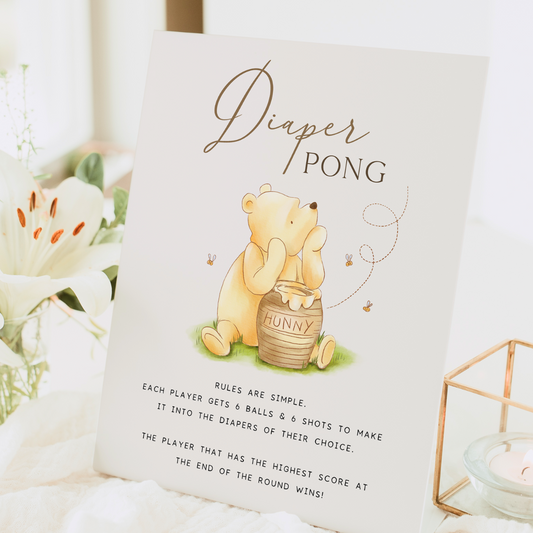 winnie the pooh game
pooh shower games
classic pooh signs
gaming baby shower
winnie pooh party
editable shower game
pooh printable
vintage pooh
baby diaper pong
diaper game shower
diaper game sign
baby pong game
shower fun game
